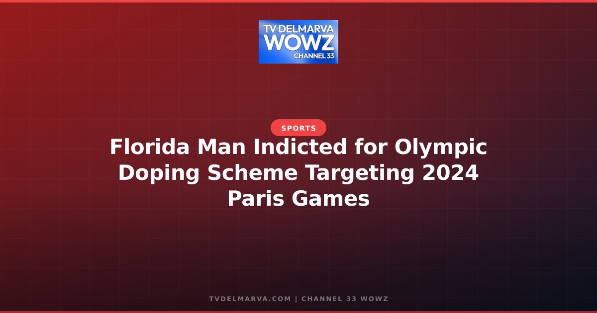 Florida Man Indicted for Olympic Doping Scheme Targeting 2024 Paris Games
