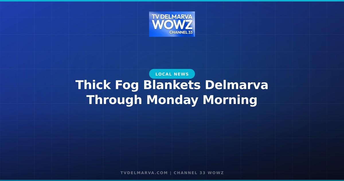 Thick Fog Blankets Delmarva Through Monday Morning