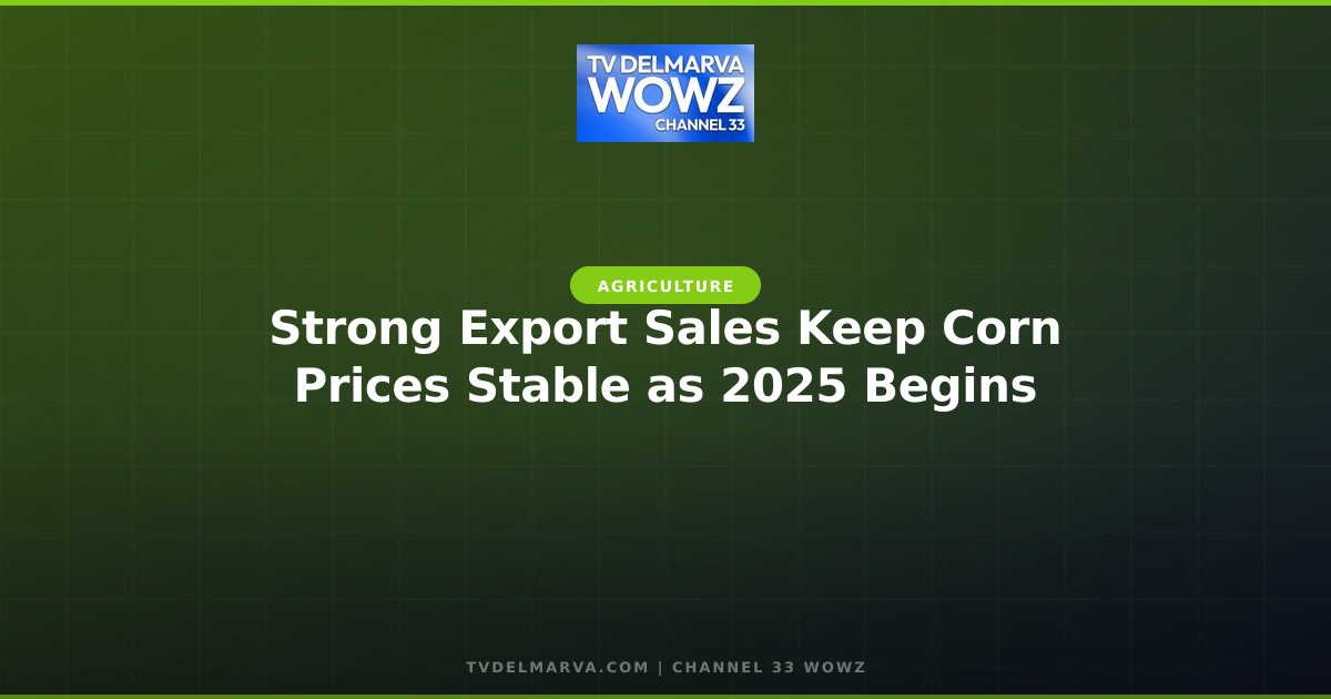 Strong Export Sales Keep Corn Prices Stable as 2025 Begins