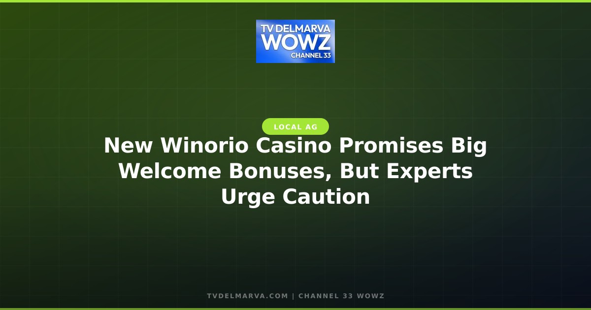 New Winorio Casino Promises Big Welcome Bonuses, But Experts Urge Caution