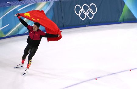 Chinese Skater Ning Zhongyan Claims Olympic Gold in Men’s 1,500m