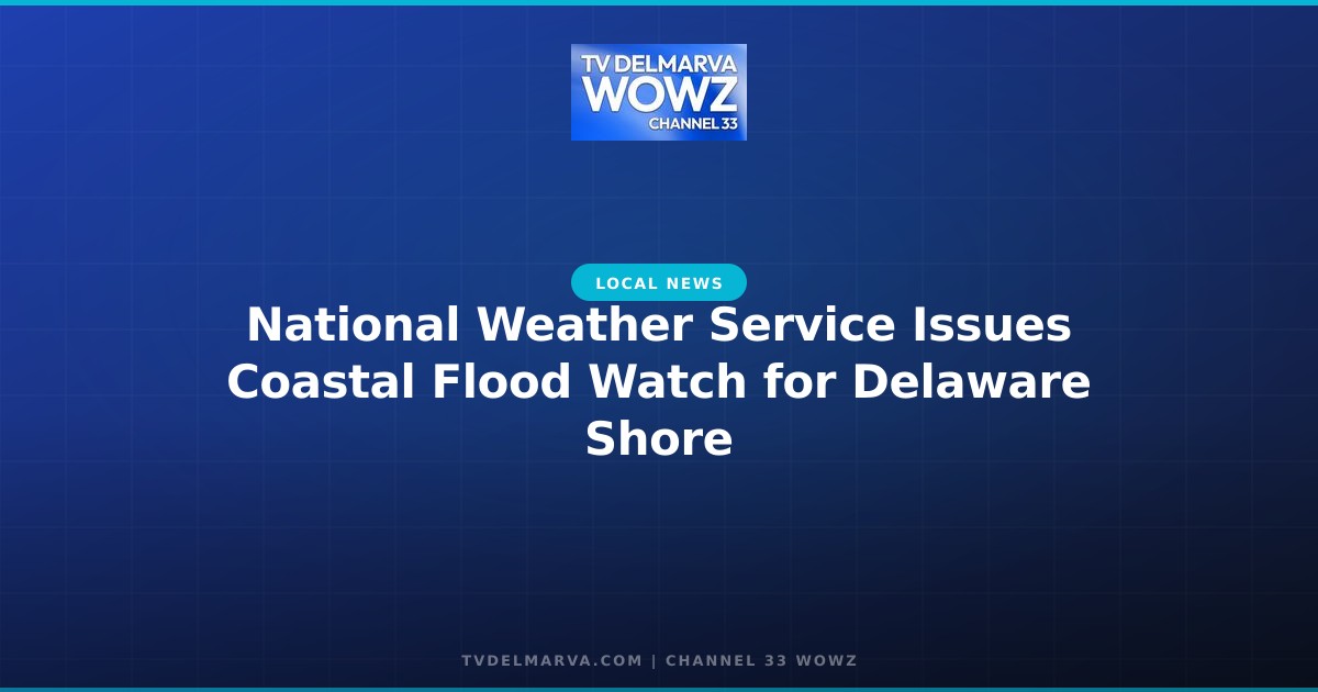 National Weather Service Issues Coastal Flood Watch for Delaware Shore