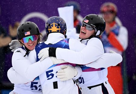 Team USA Defends Olympic Gold in Mixed Team Aerials Competition