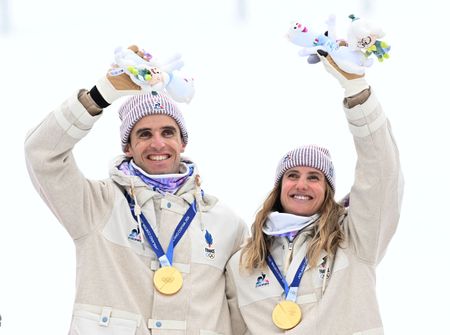 French Duo Claims First-Ever Olympic Ski Mountaineering Mixed Relay Gold