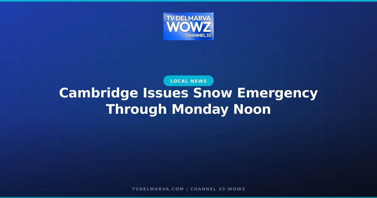 Cambridge Issues Snow Emergency Through Monday Noon