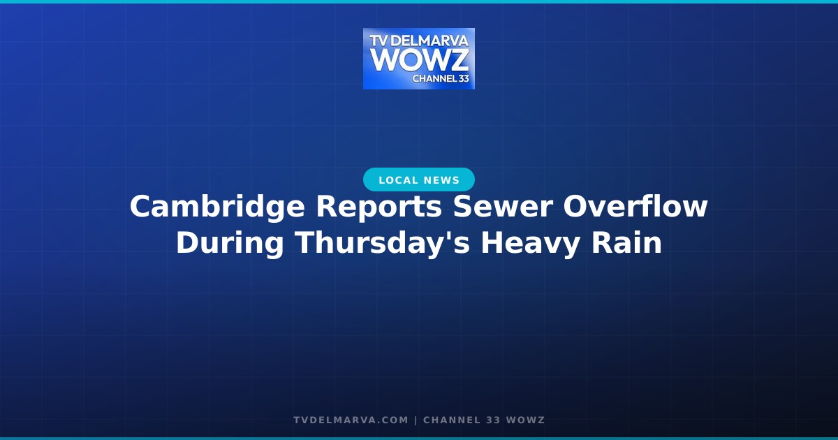 Cambridge Reports Sewer Overflow During Thursday’s Heavy Rain