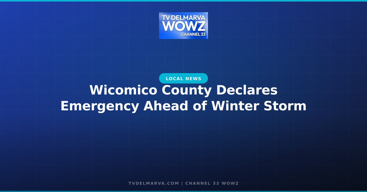 Wicomico County Declares Emergency Ahead of Winter Storm