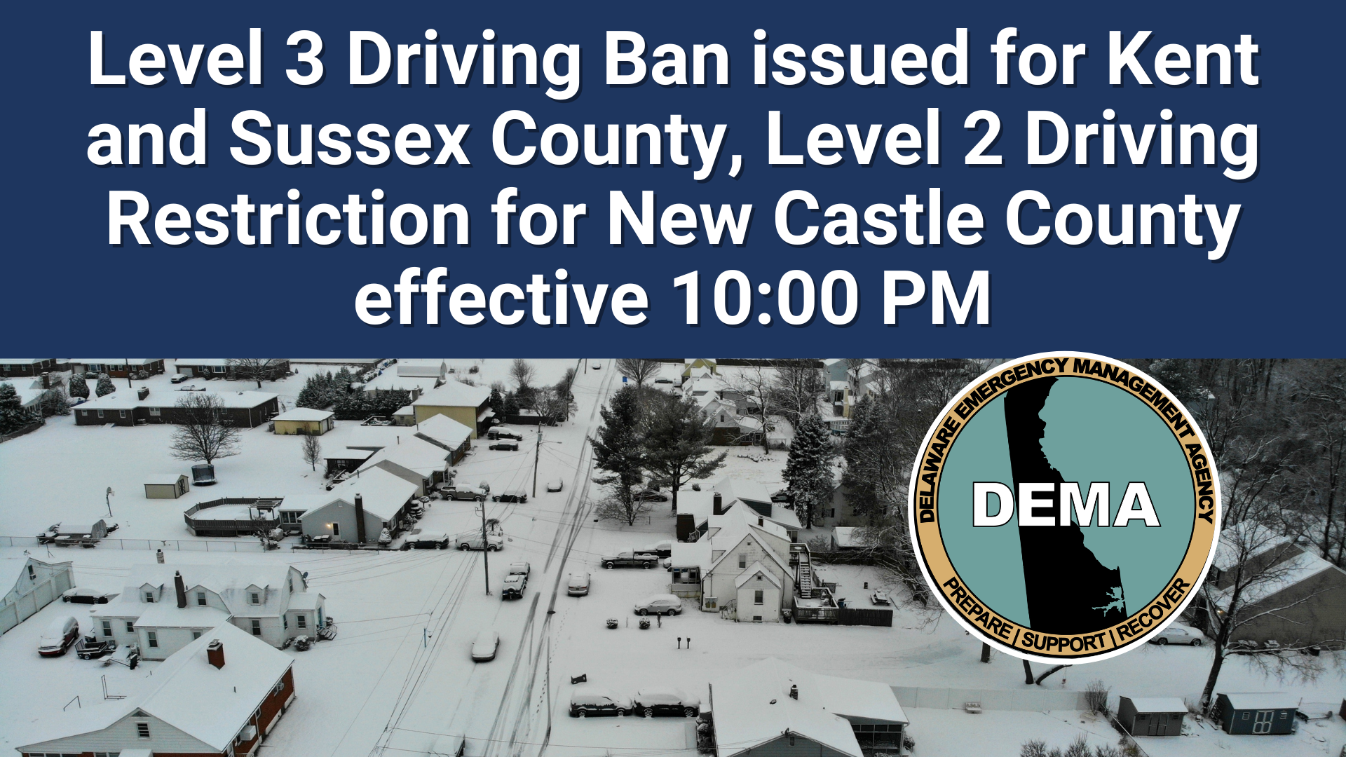 Statewide Driving Restrictions Take Effect Tonight at 10 PM