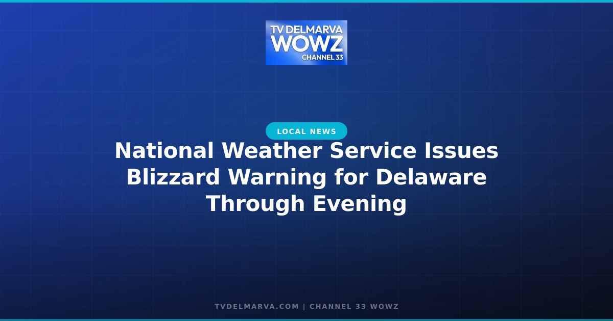 National Weather Service Issues Blizzard Warning for Delaware Through Evening