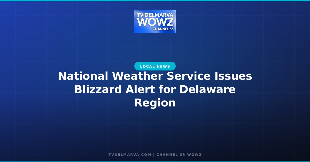 National Weather Service Issues Blizzard Alert for Delaware Region