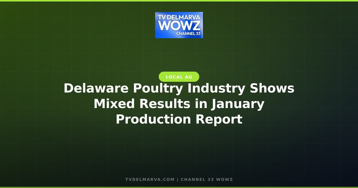 Delaware Poultry Industry Shows Mixed Results in January Production Report
