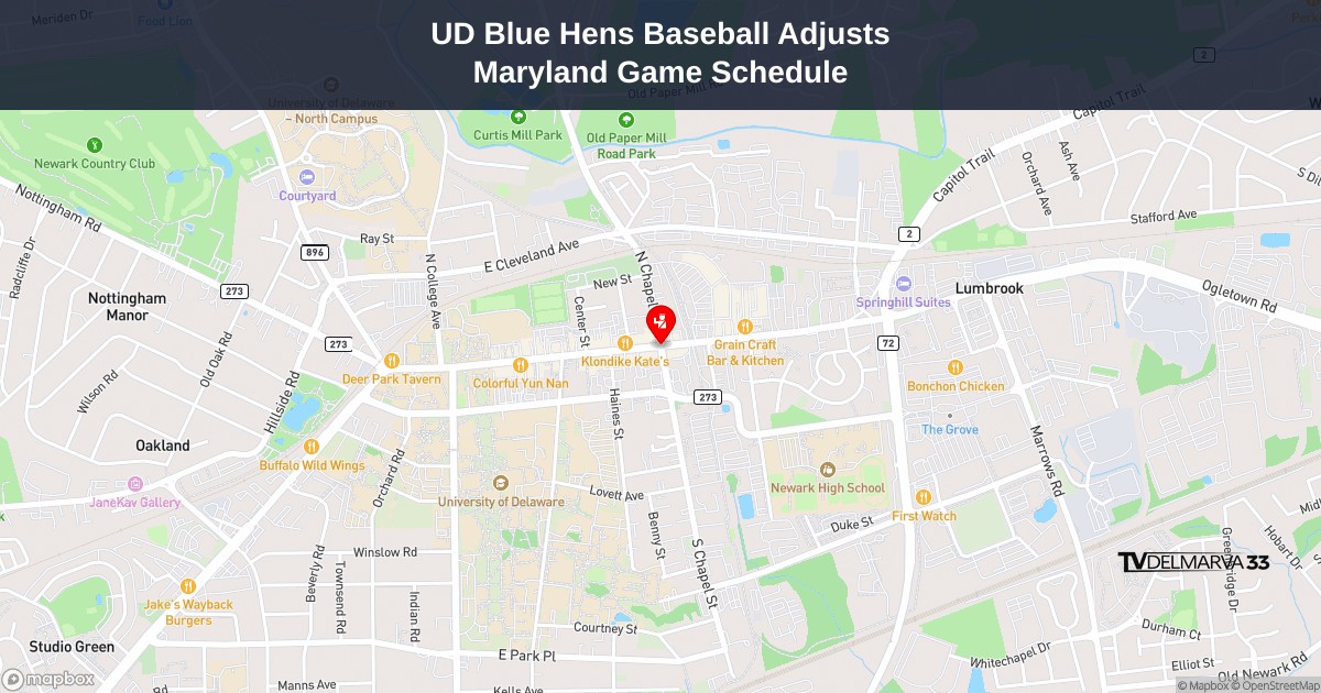 UD Blue Hens Baseball Adjusts Maryland Game Schedule