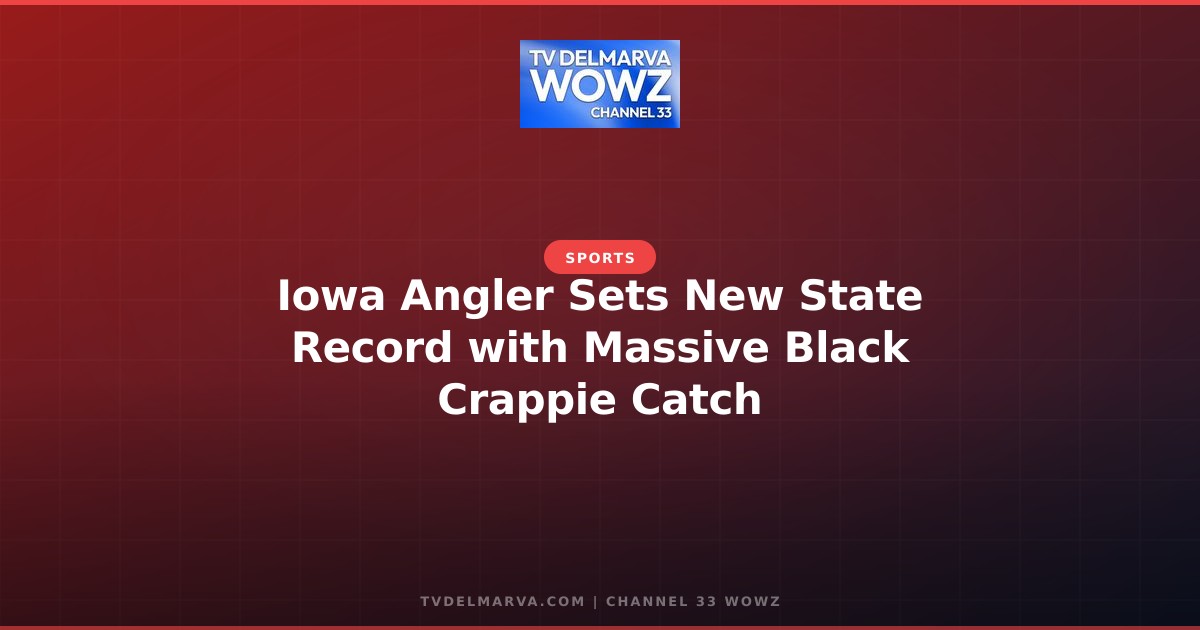 Iowa Angler Sets New State Record with Massive Black Crappie Catch