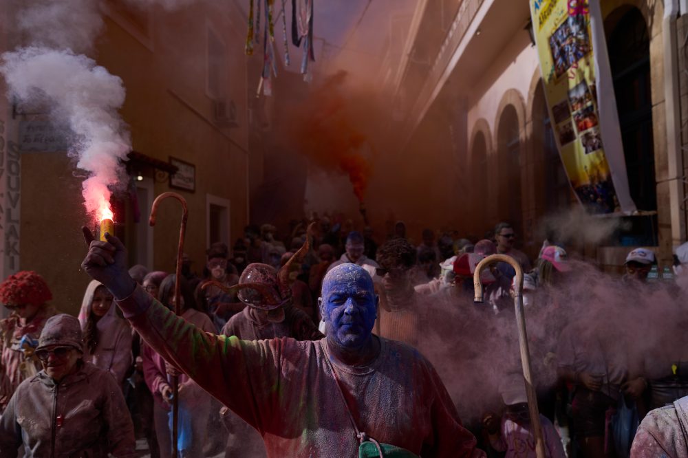 Greek Coastal Town Celebrates Lent’s Beginning with Vibrant Flour Battle