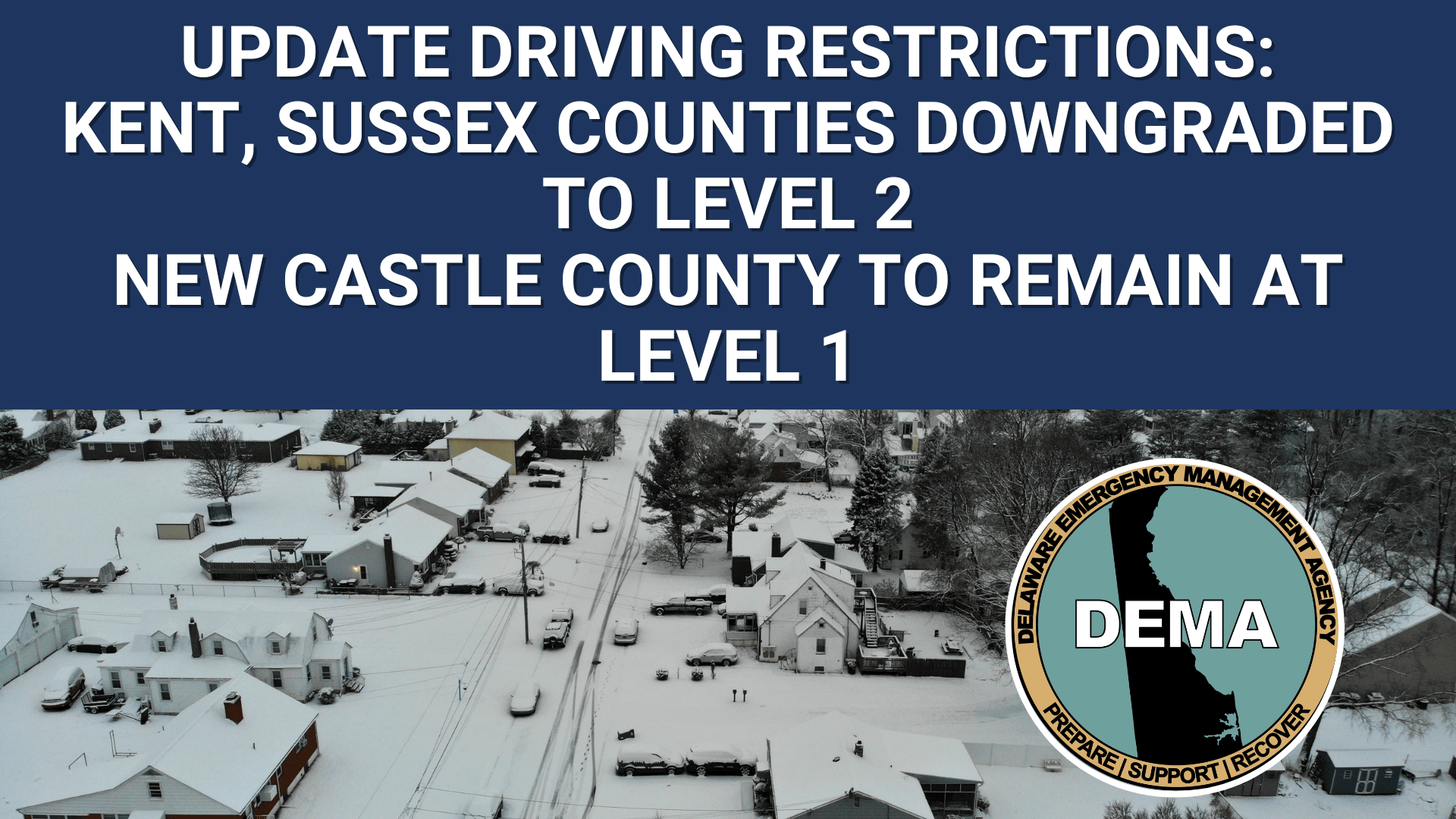Southern Delaware Driving Restrictions Eased as Storm Recovery Continues