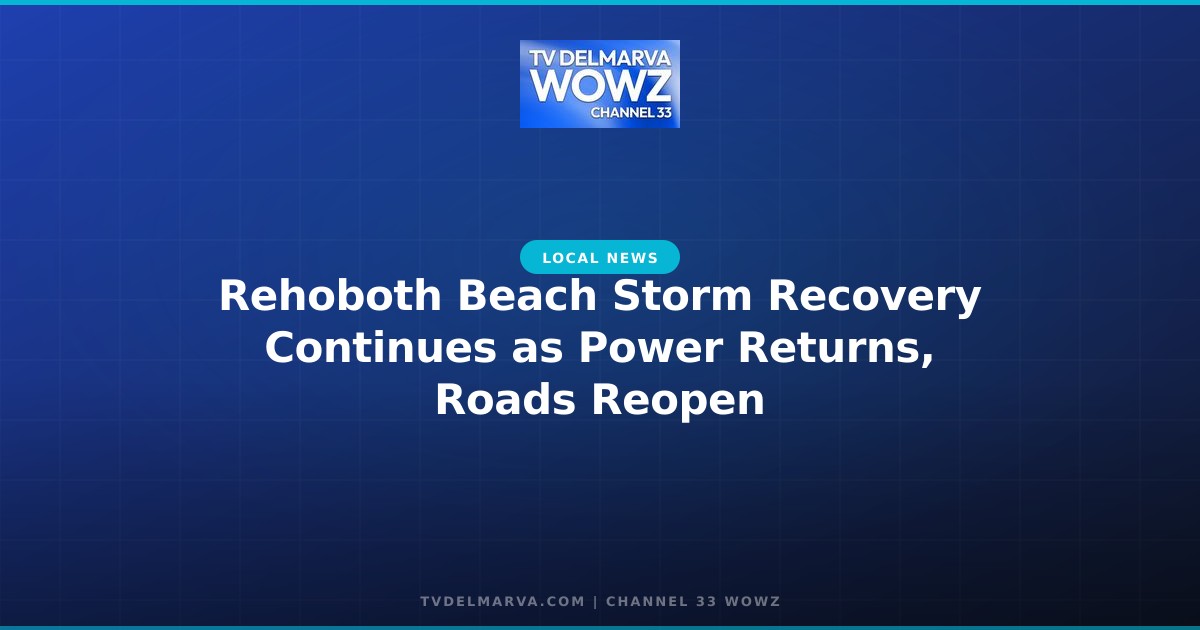 Rehoboth Beach Storm Recovery Continues as Power Returns, Roads Reopen