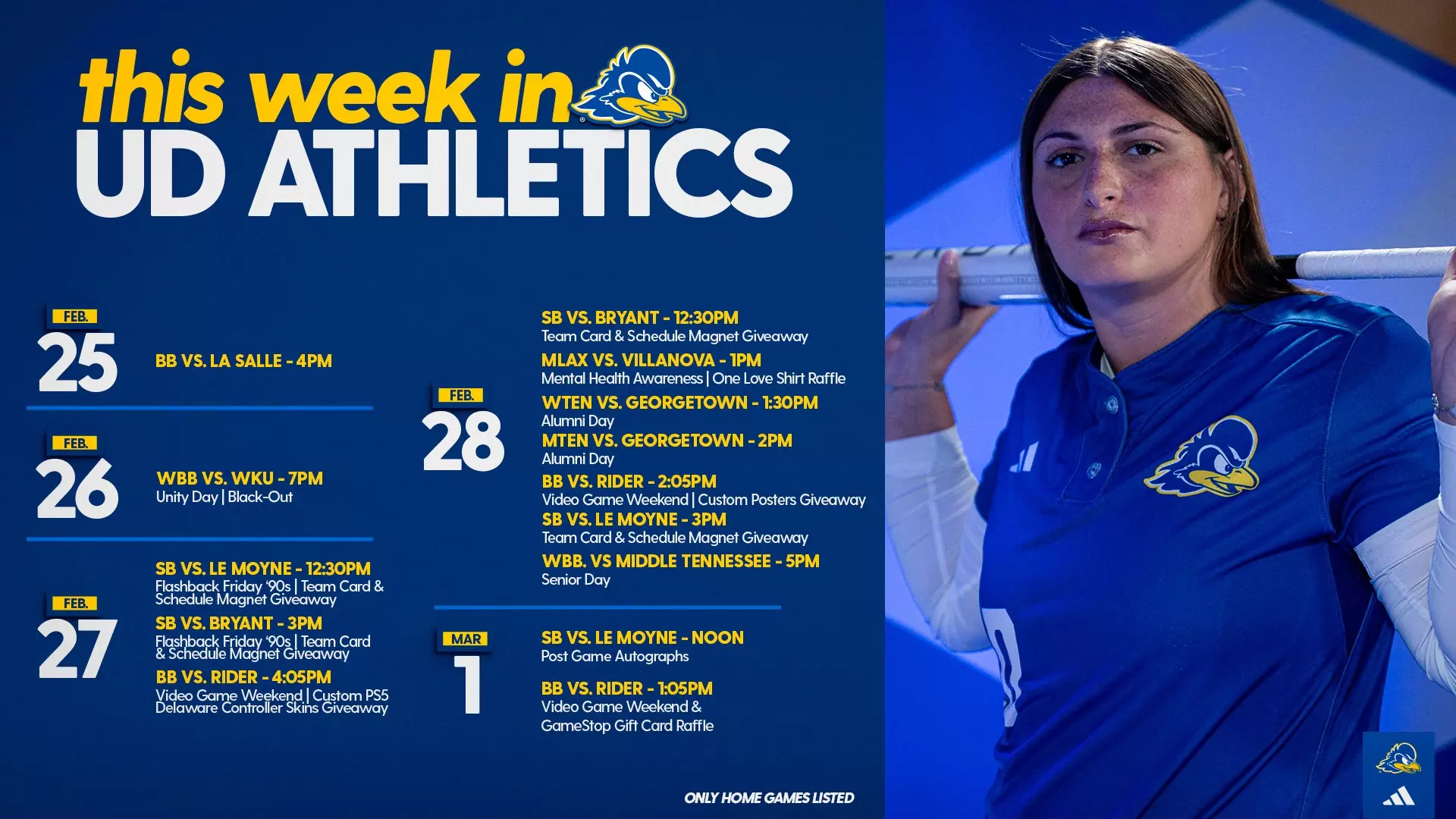 Blue Hens Weekly Athletics Roundup Released