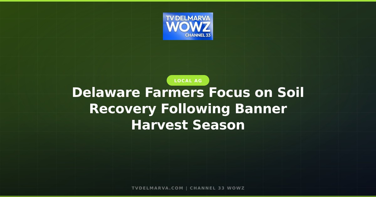 Delaware Farmers Focus on Soil Recovery Following Banner Harvest Season
