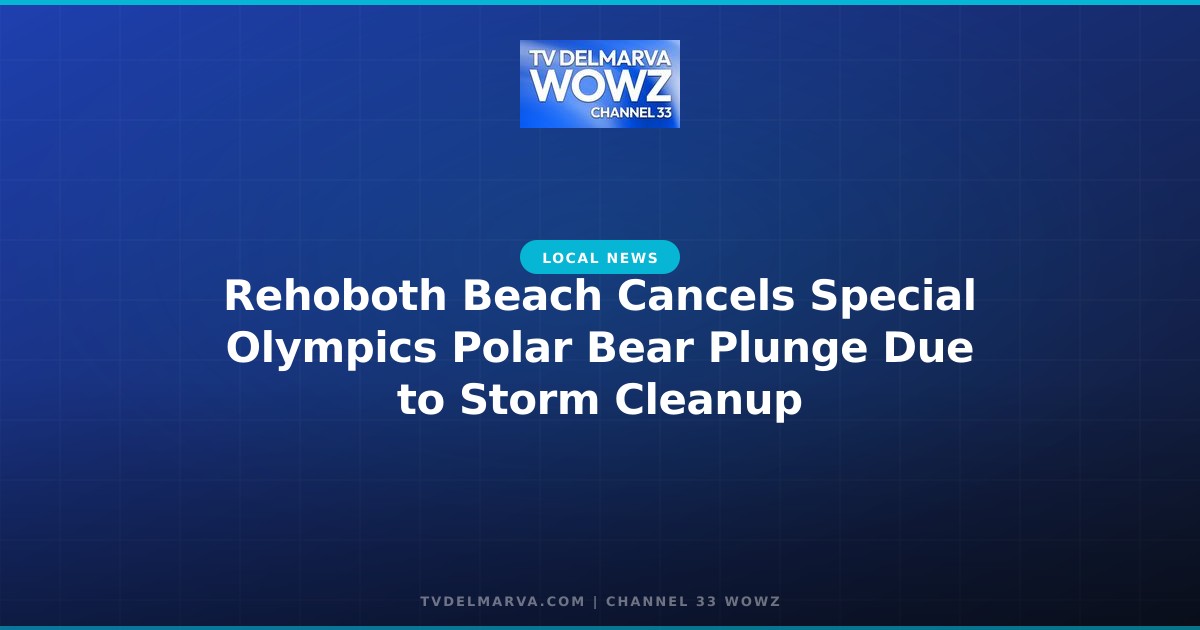 Rehoboth Beach Cancels Special Olympics Polar Bear Plunge Due to Storm Cleanup