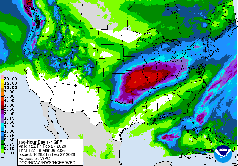 Multiple Weather Systems to Bring Heavy Rain to Southeast, Dry Conditions Out West