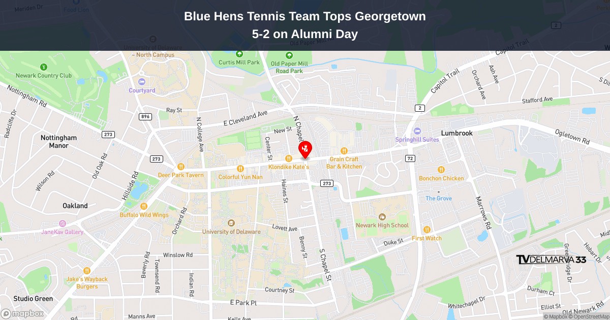 Blue Hens Tennis Team Tops Georgetown 5-2 on Alumni Day