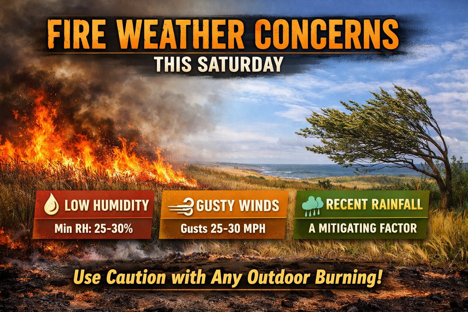Fire Weather Concerns Possible Across Delmarva This Saturday