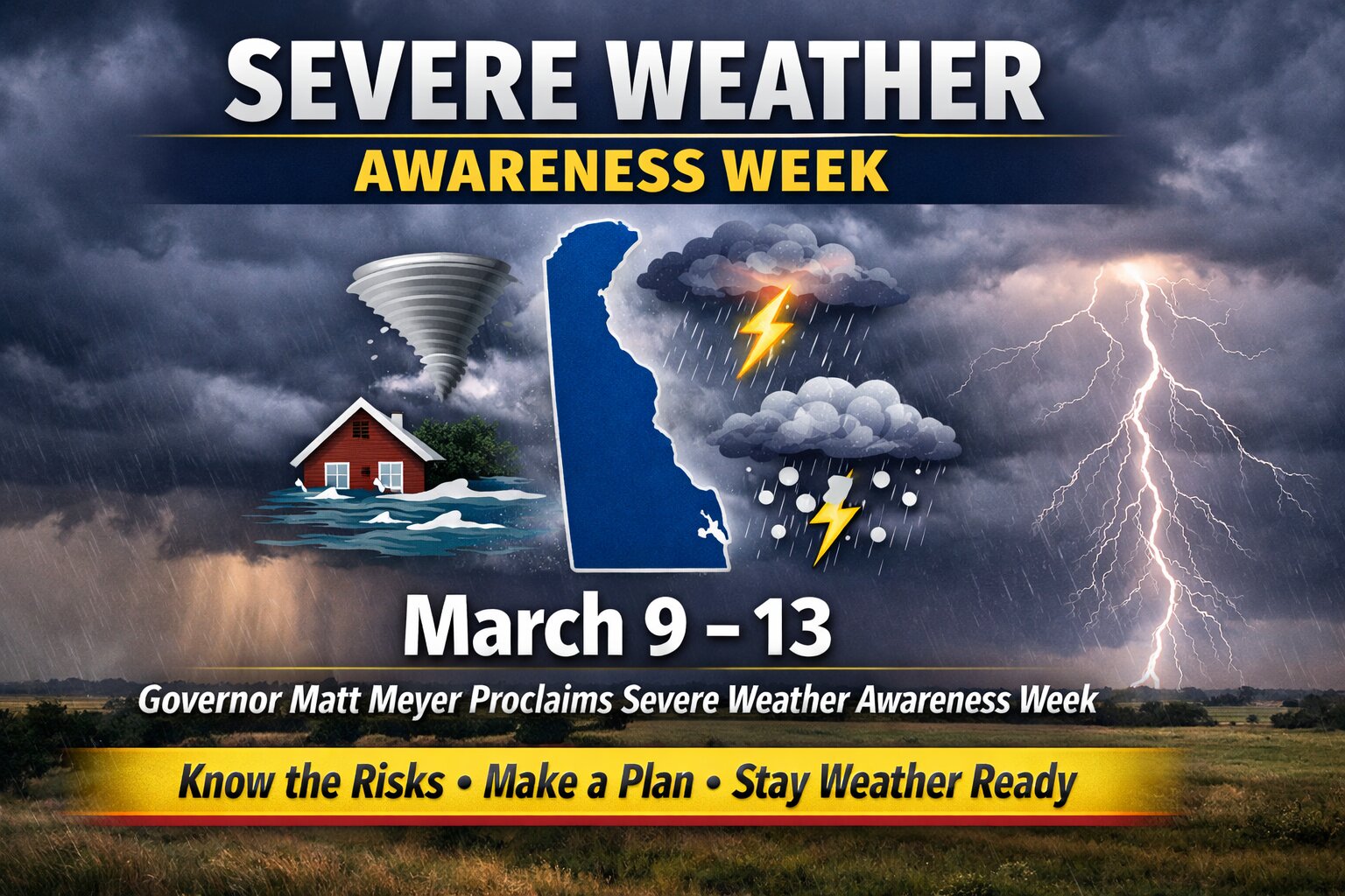 Delaware Declares March 9–13 Severe Weather Awareness Week