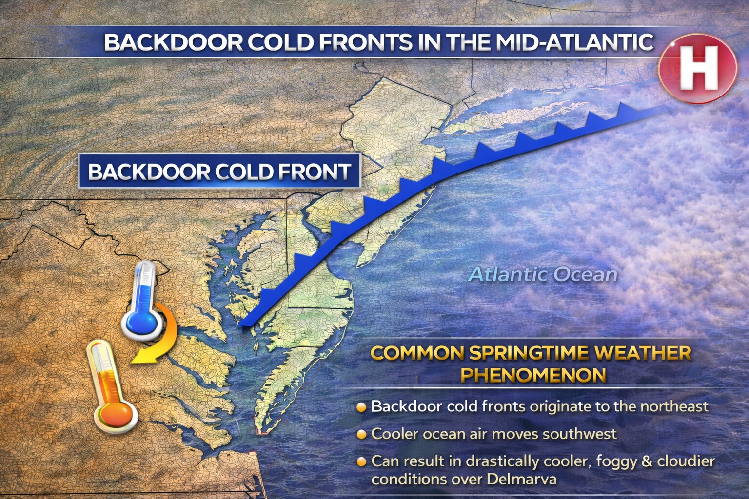 Understanding Backdoor Cold Fronts and Their Impact on Delmarva Weather