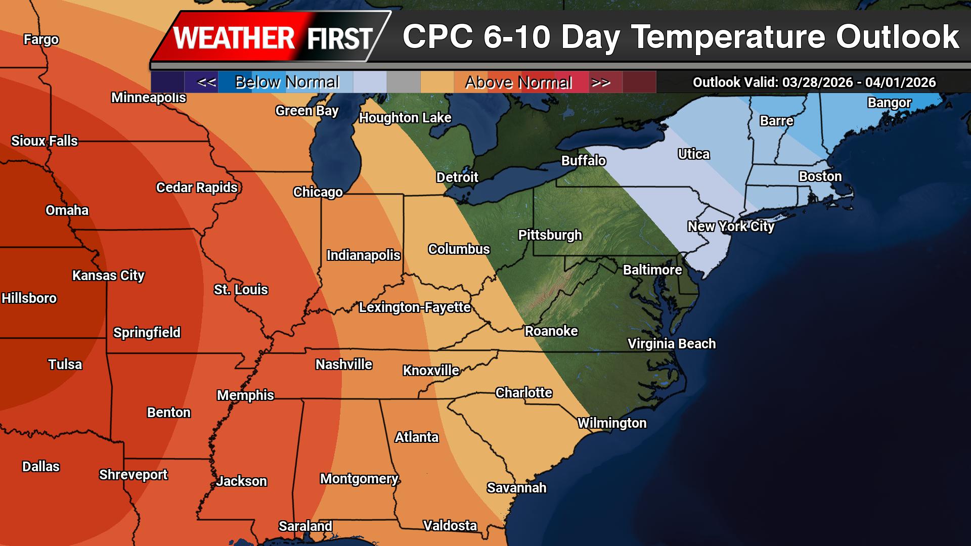 Cool Start, Then Warming Trend Ahead for the Mid-Atlantic