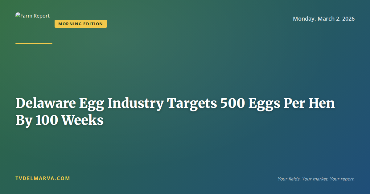 Delaware Egg Industry Targets 500 Eggs Per Hen By 100 Weeks