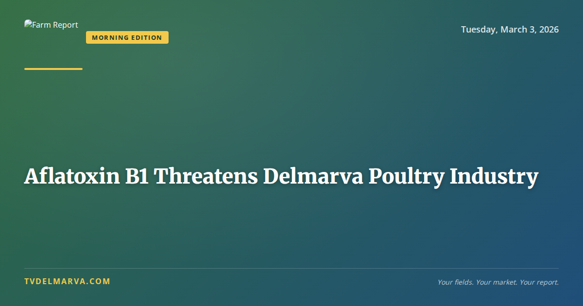 Aflatoxin B1 Threatens Delmarva Poultry Industry