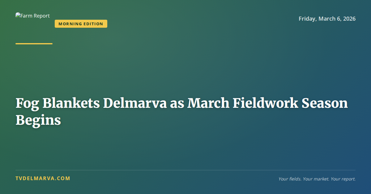 Fog Blankets Delmarva as March Fieldwork Season Begins