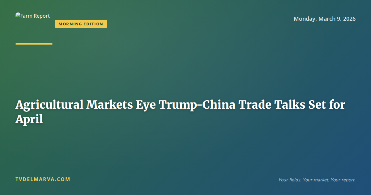 Agricultural Markets Eye Trump-China Trade Talks Set for April