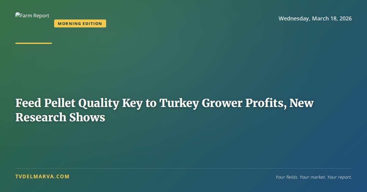 Feed Pellet Quality Key to Turkey Grower Profits, New Research Shows