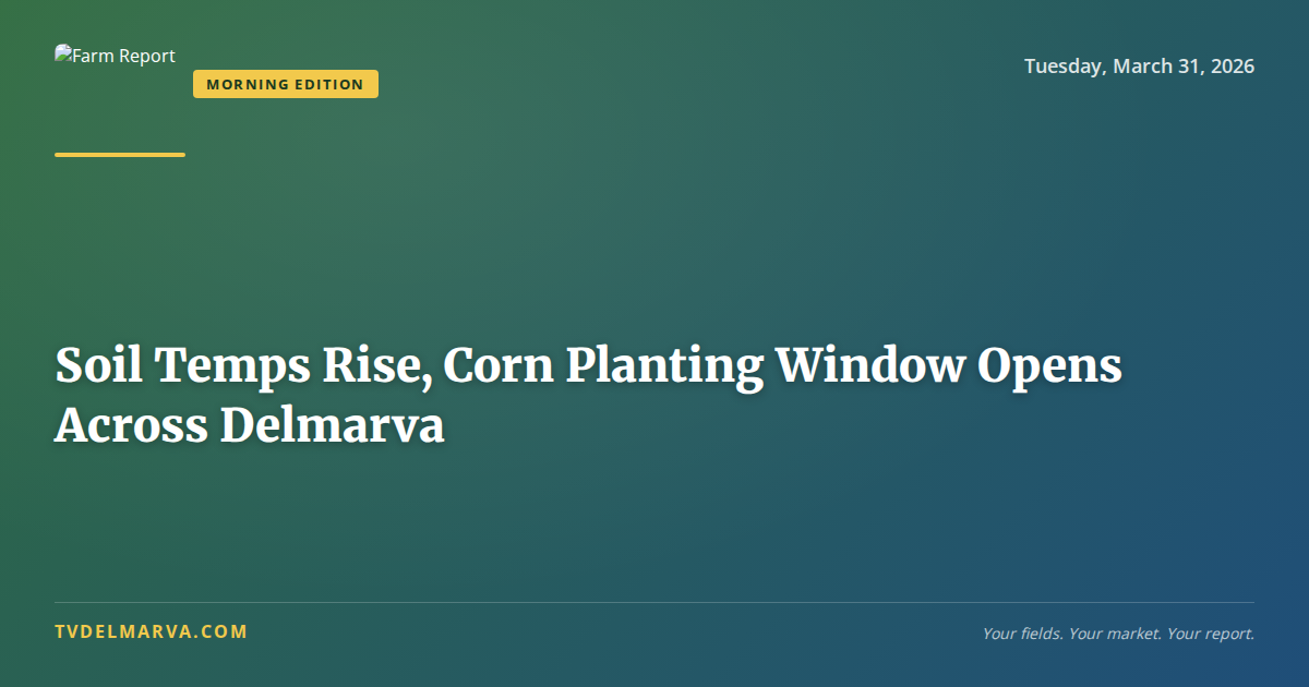 Soil Temps Rise, Corn Planting Window Opens Across Delmarva