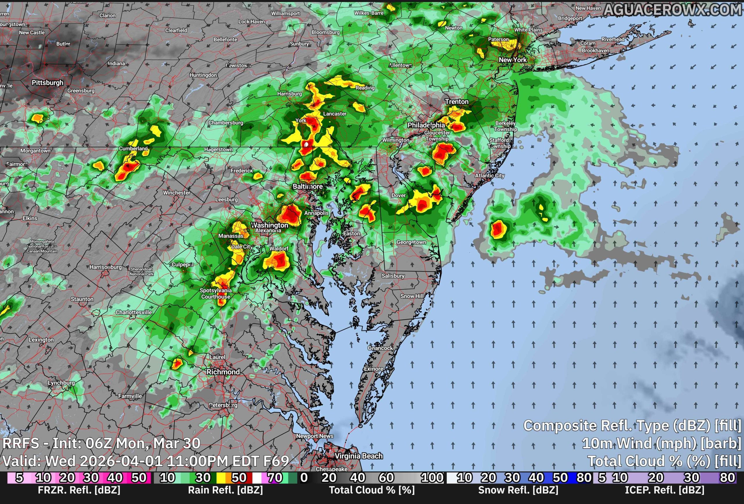 Cold Front to Bring Showers and Isolated Storms to Delmarva Wednesday Night