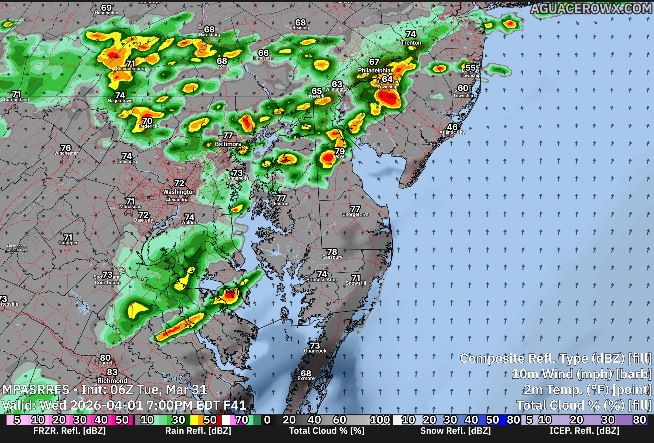 Isolated Strong Storms Possible Wednesday Across the Mid-Atlantic