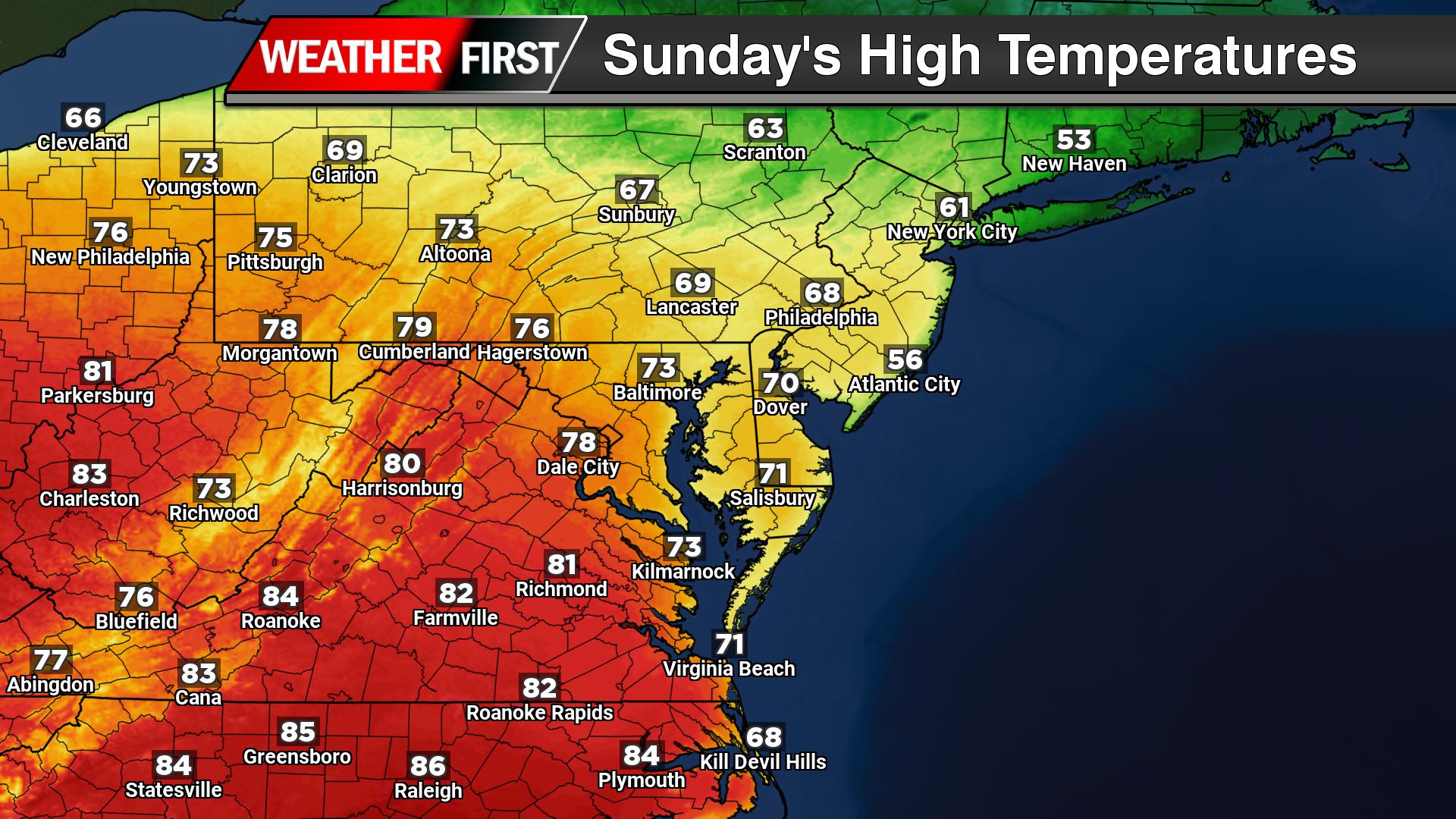 Mild Weekend Ahead for Delmarva Before Sharp Cooldown Early Next Week