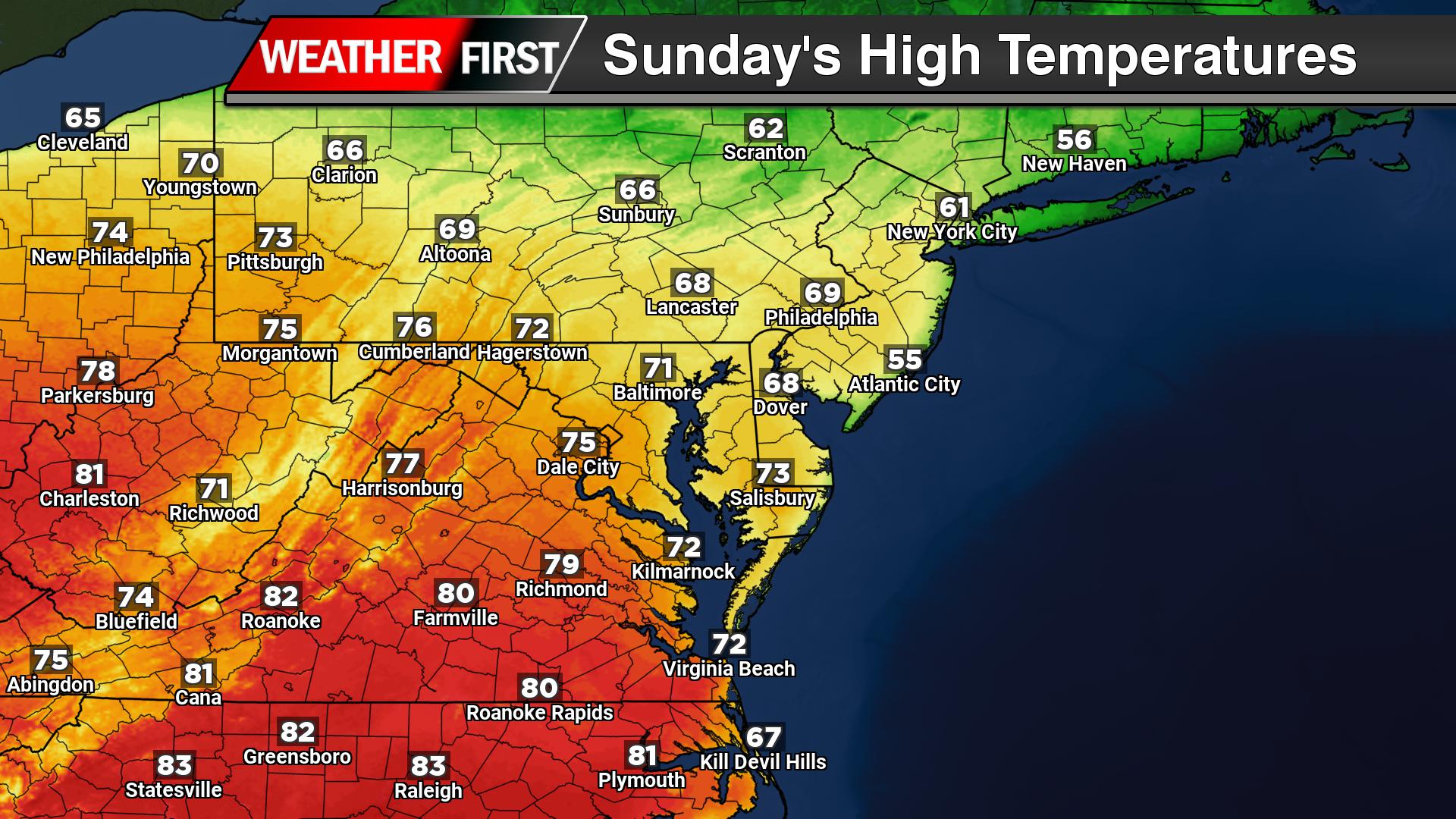 Milder Weather Returns to Delmarva Before Weekend Showers and Early Week Cooldown