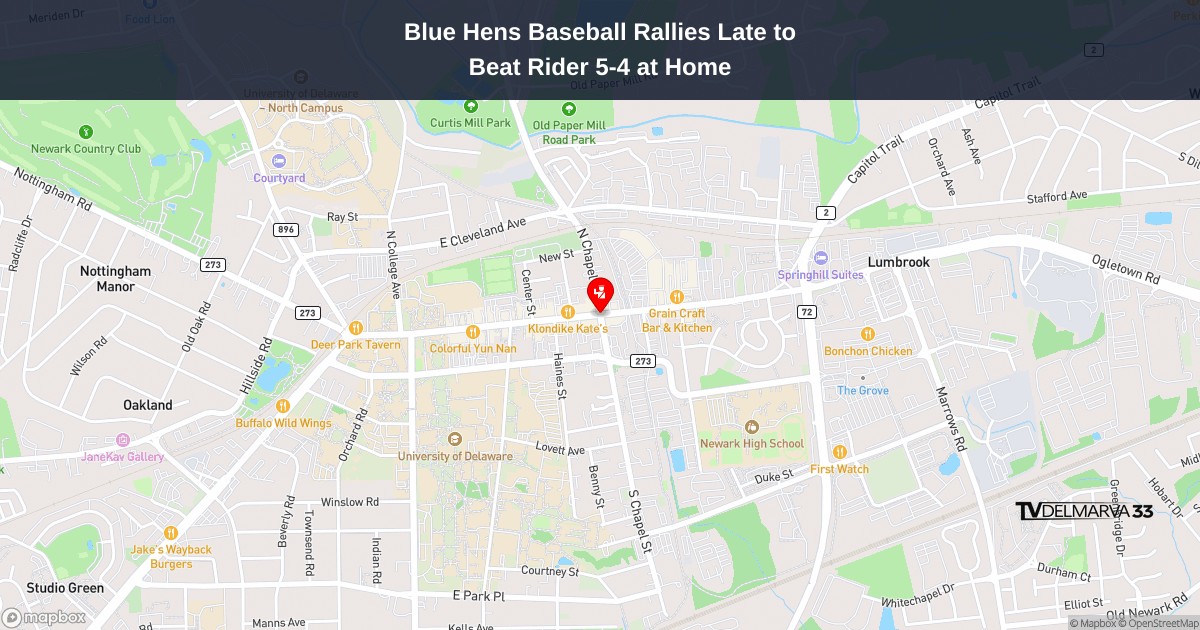 Blue Hens Baseball Rallies Late to Beat Rider 5-4 at Home
