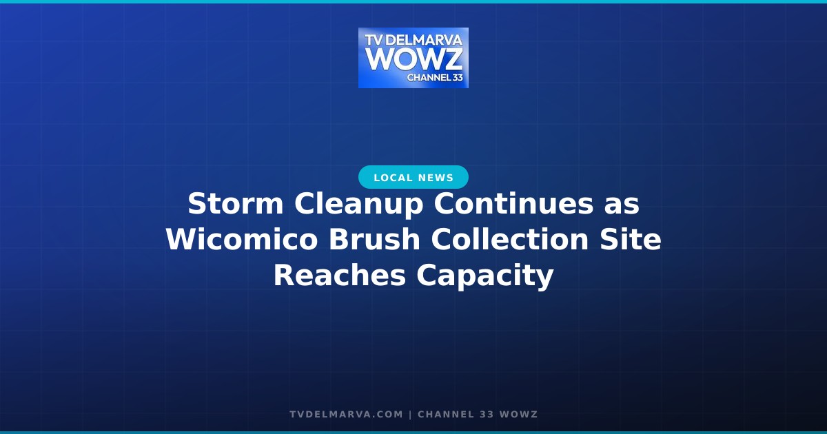 Storm Cleanup Continues as Wicomico Brush Collection Site Reaches Capacity