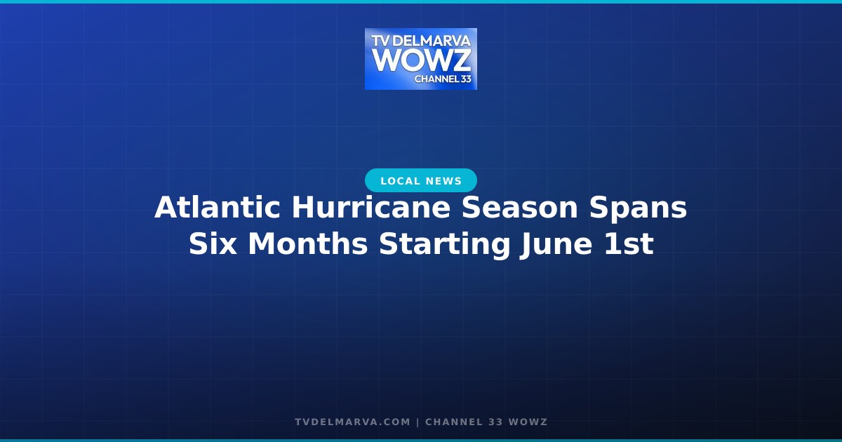 Atlantic Hurricane Season Spans Six Months Starting June 1st