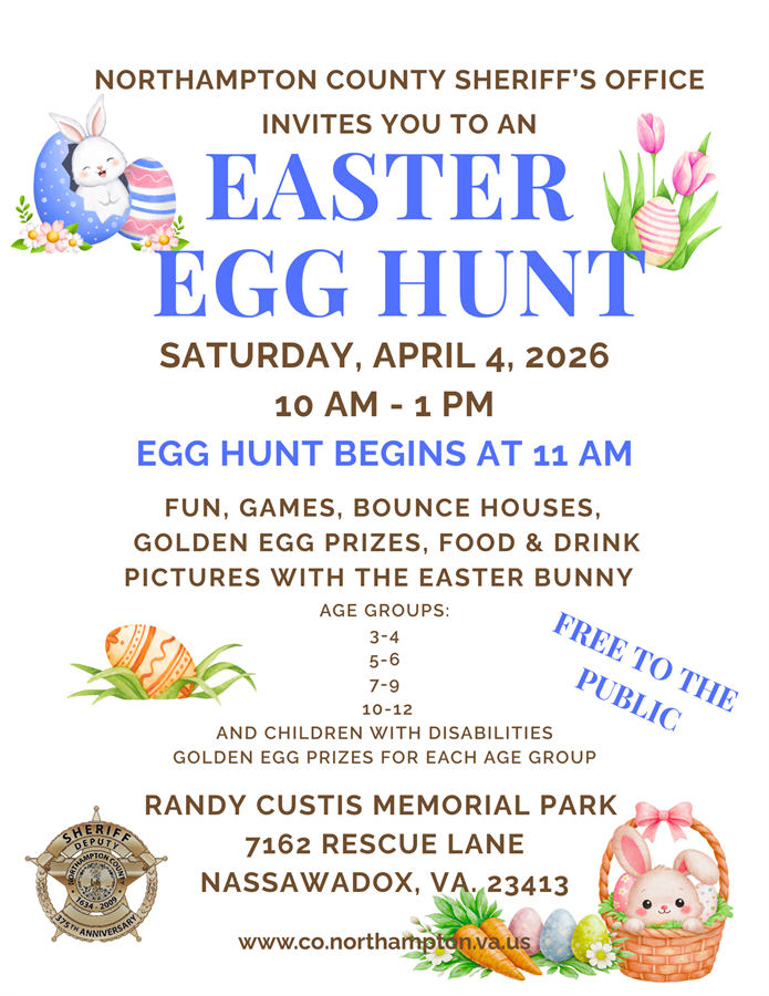 Northampton County Sheriff’s Office Plans Easter Egg Hunt Event