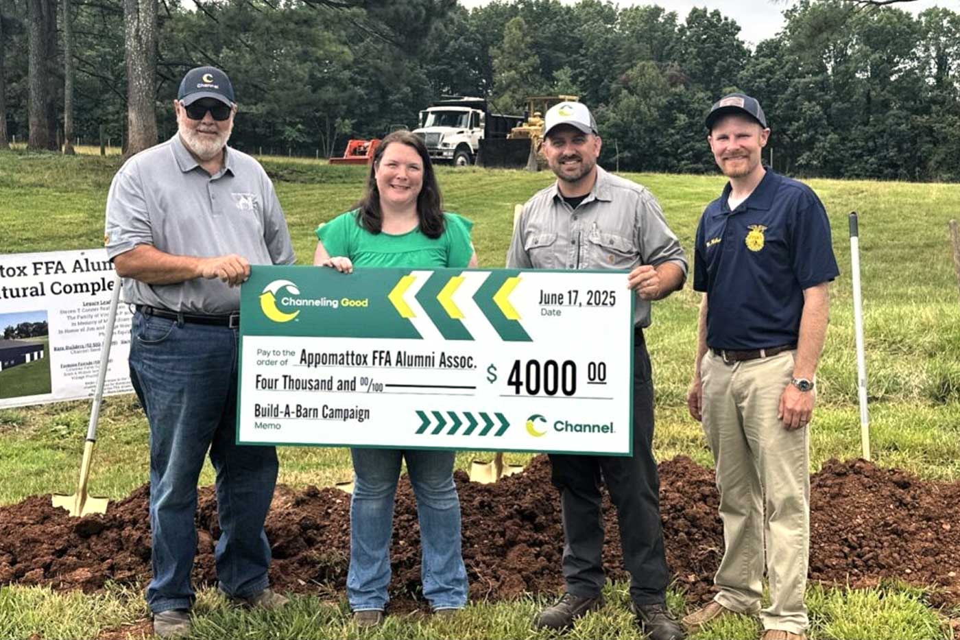 Virginia FFA Chapter Receives $4,000 Donation for New Agricultural Complex