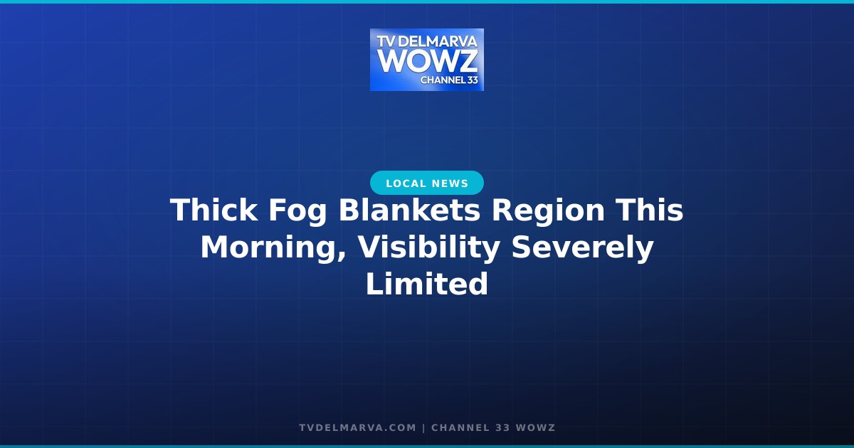 Thick Fog Blankets Region This Morning, Visibility Severely Limited