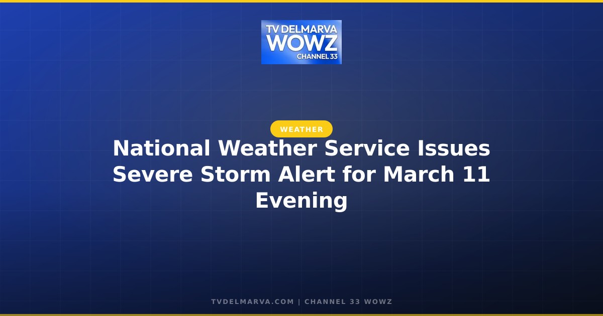 National Weather Service Issues Severe Storm Alert for March 11 Evening