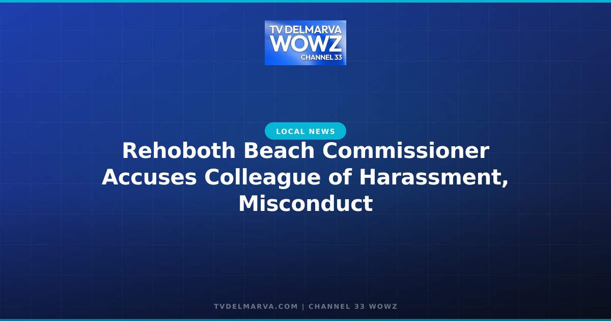 Rehoboth Beach Commissioner Accuses Colleague of Harassment, Misconduct