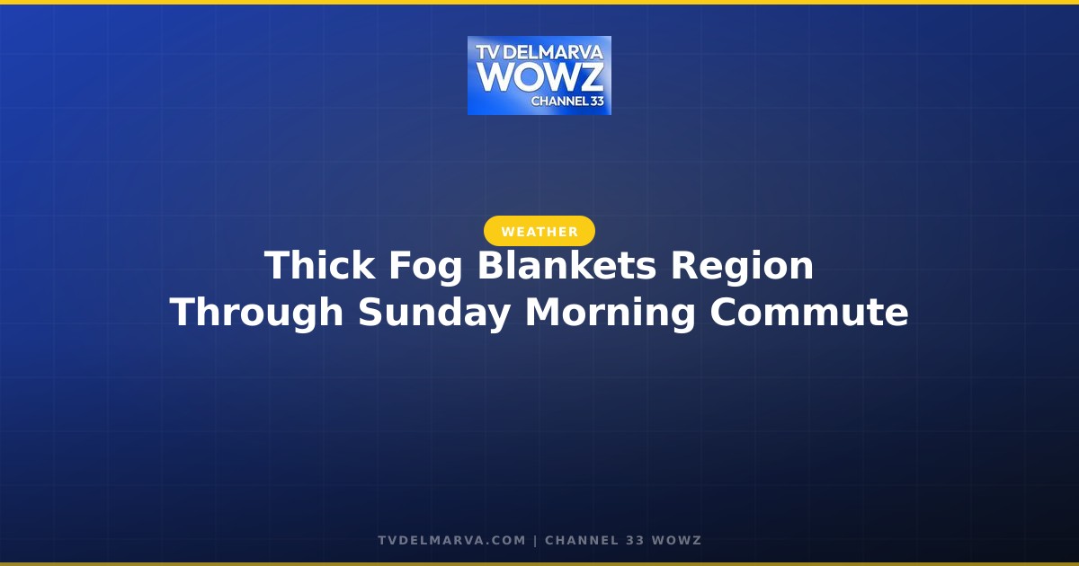 Thick Fog Blankets Region Through Sunday Morning Commute