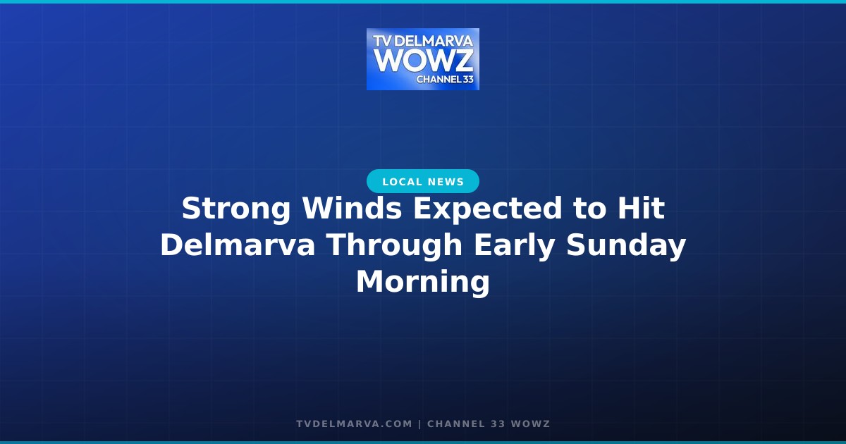 Strong Winds Expected to Hit Delmarva Through Early Sunday Morning