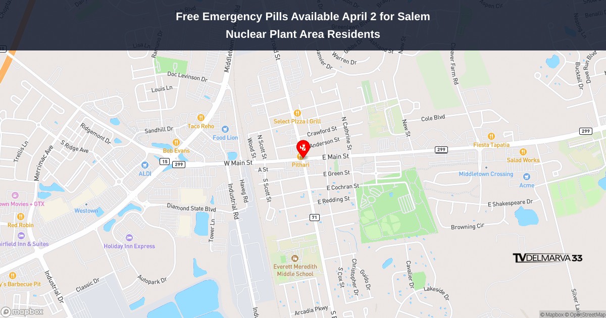 Free Emergency Pills Available April 2 for Salem Nuclear Plant Area Residents